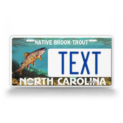 Custom North Carolina Native Brook Trout 2015 License Plate