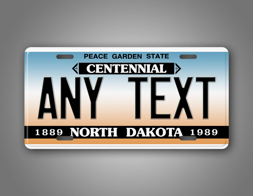 Custom North Dakota 1989 1992 Personalized License Plate