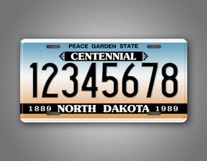 Custom North Dakota 1989 1992 Personalized License Plate