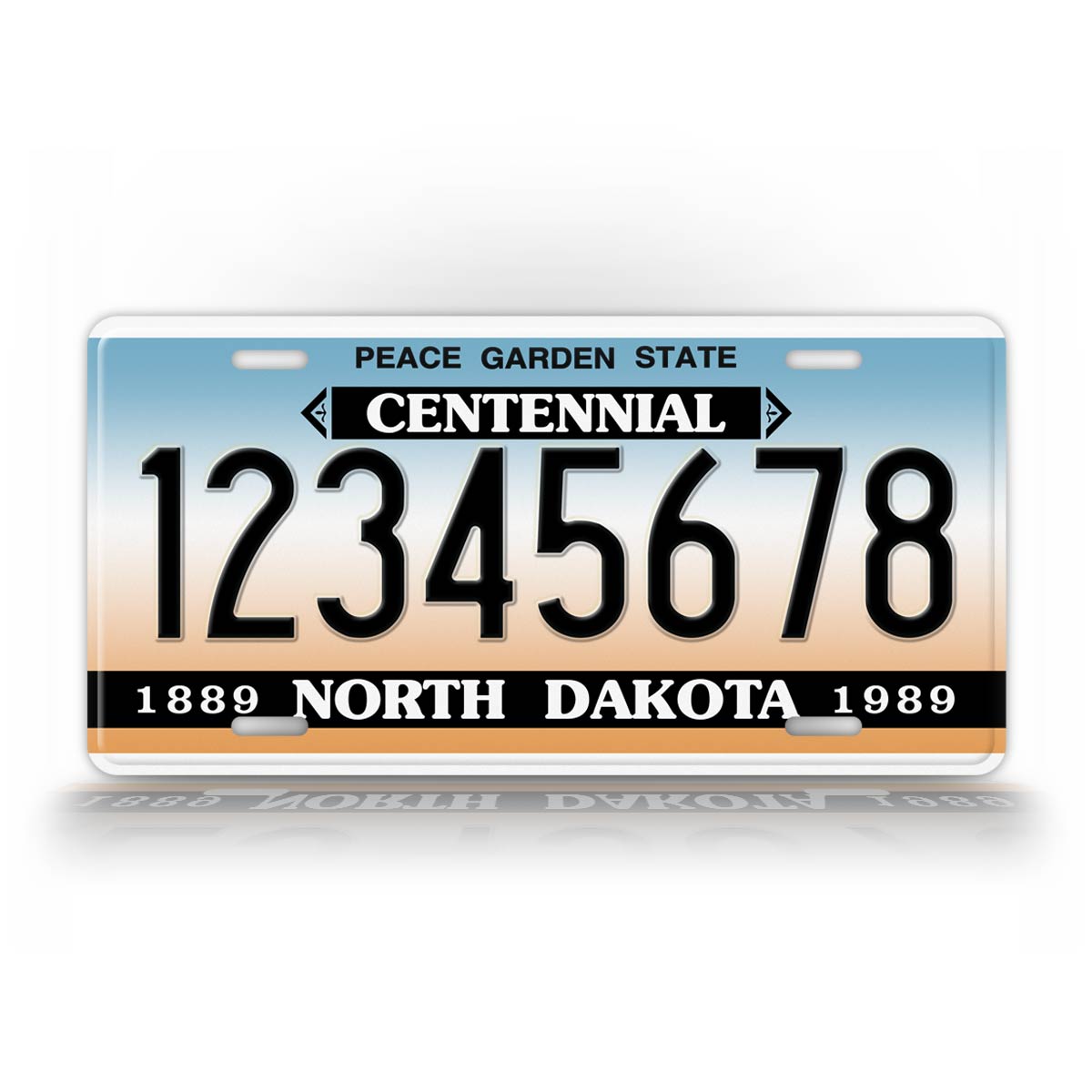 Custom North Dakota 1989 1992 Personalized License Plate