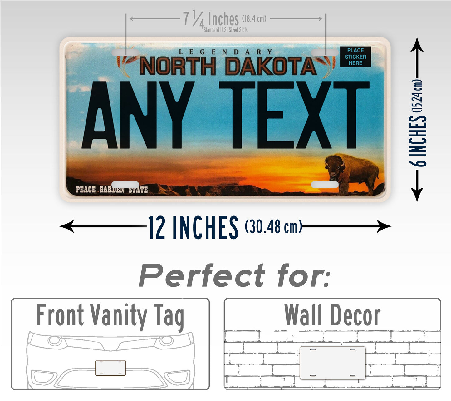 Custom North Dakota State License Plate