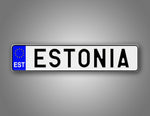 Personalized Estonia European Style License Plate