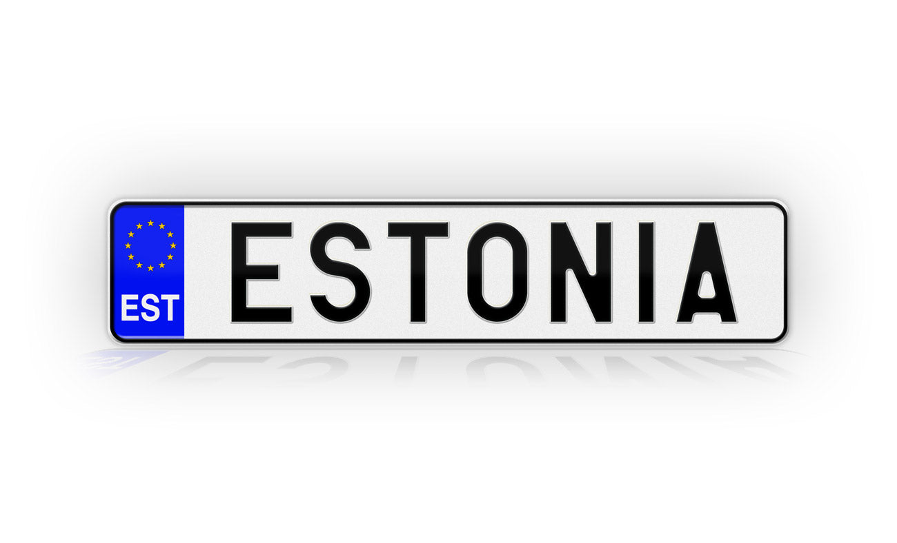 Personalized Estonia European Style License Plate