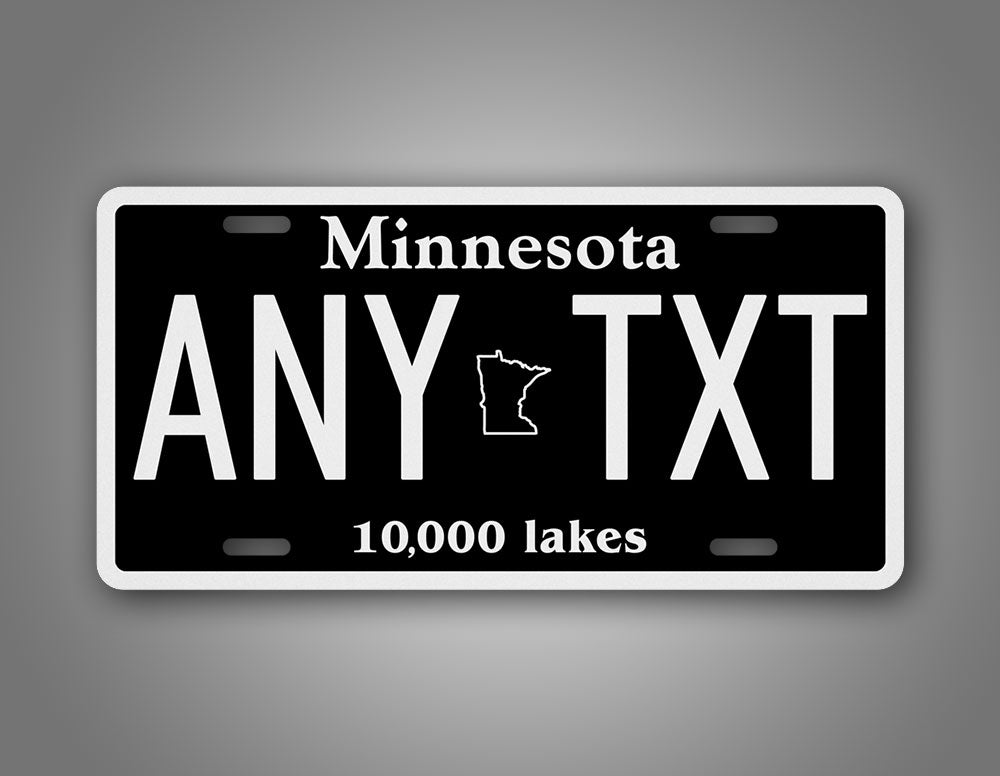 Custom Novelty Minnesota Blacked Out 6x12 License Plate