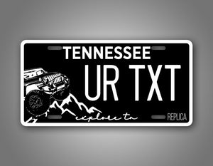 Personalized Tennessee Explore TN Off Road License Plate Custom Any Text Tag