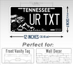 Personalized Tennessee Explore TN Off Road License Plate Custom Any Text Tag