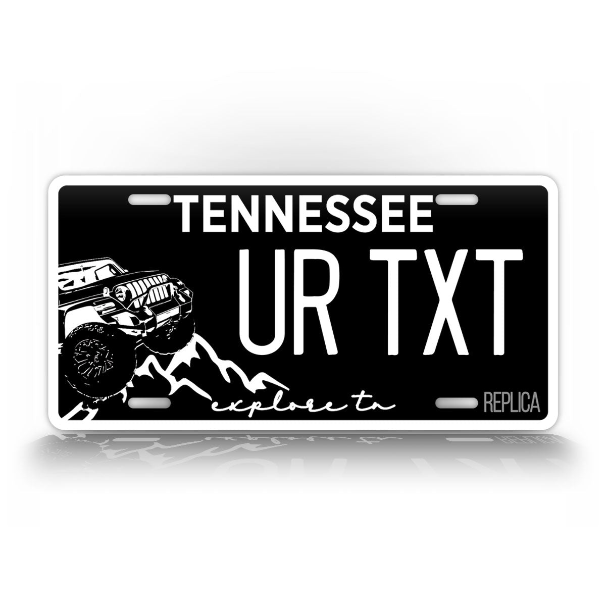 Personalized Tennessee Explore TN Off Road License Plate Custom Any Text Tag