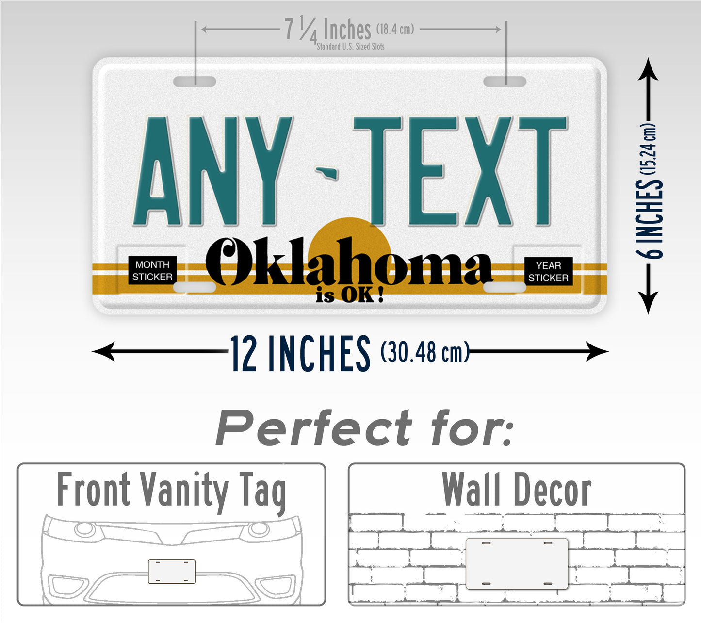 Personalized 1983-1988 Oklahoma State Custom License Plate