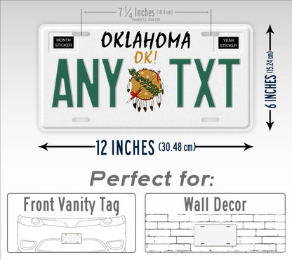 Personalized 1989-1994 Oklahoma State Custom License Plate