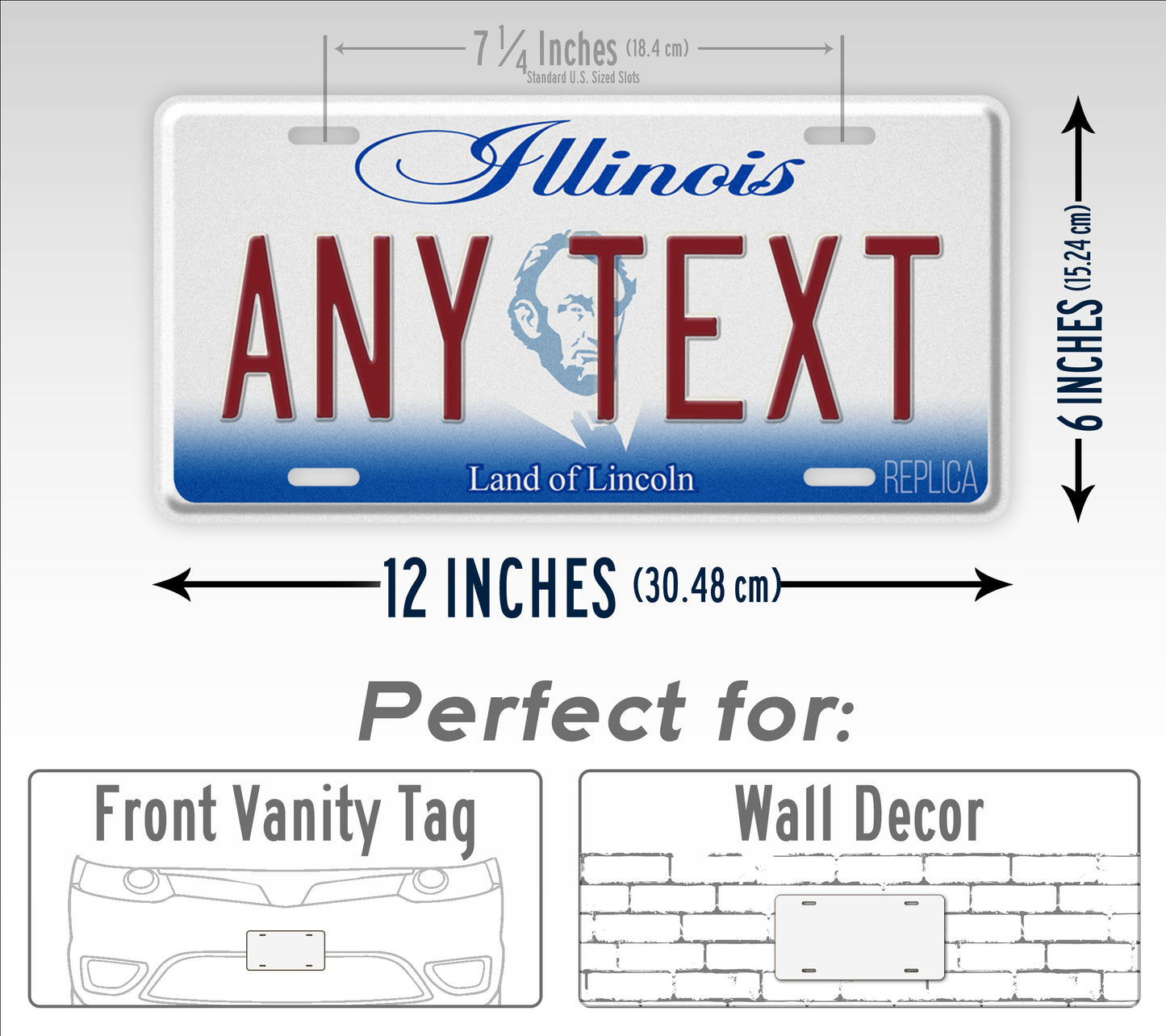 Personalized 2001-2016 Illinois State Custom License Plate