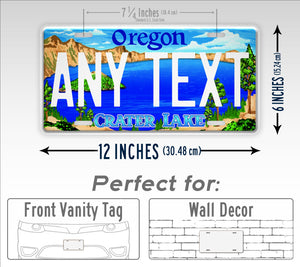 Custom Oregon Crater Lake Centennial Personalized License Plate