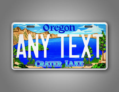 Custom Oregon Crater Lake Centennial Personalized License Plate