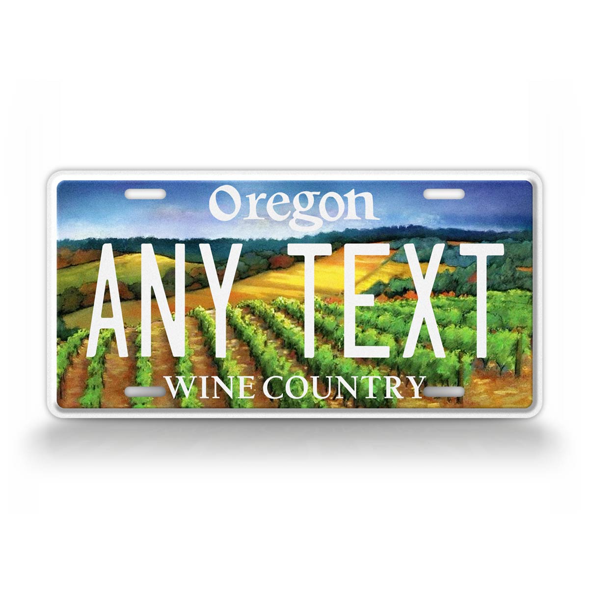 Custom Oregon Wine Country Vineyard 2012 License Plate