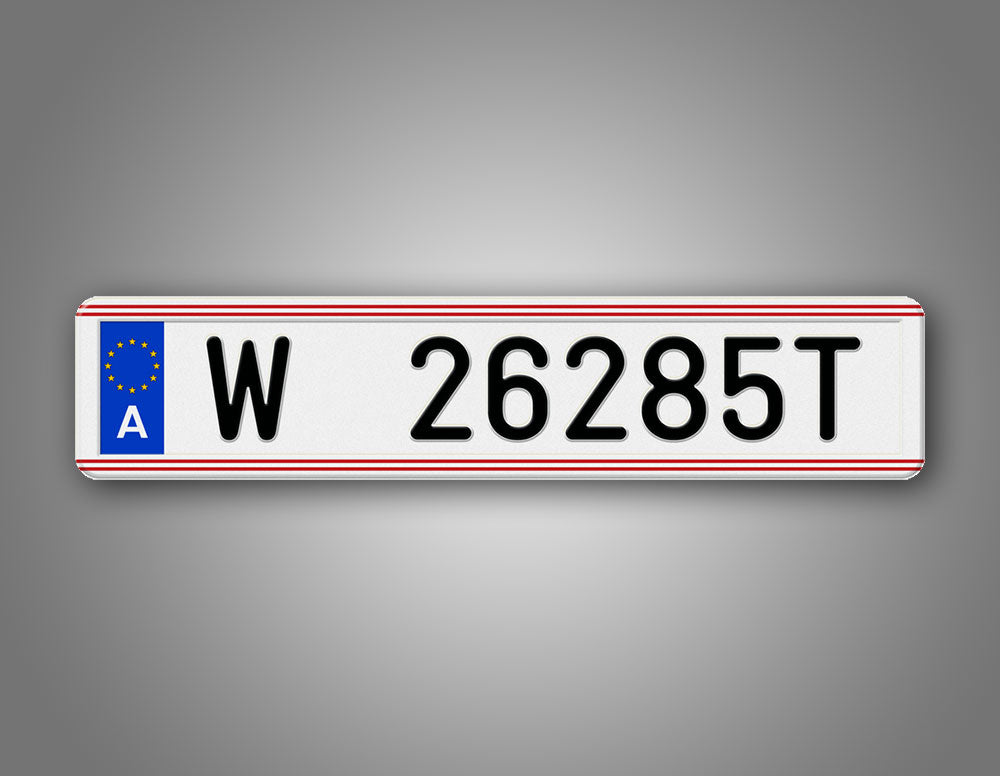 Personalized Austria European Style License Plate