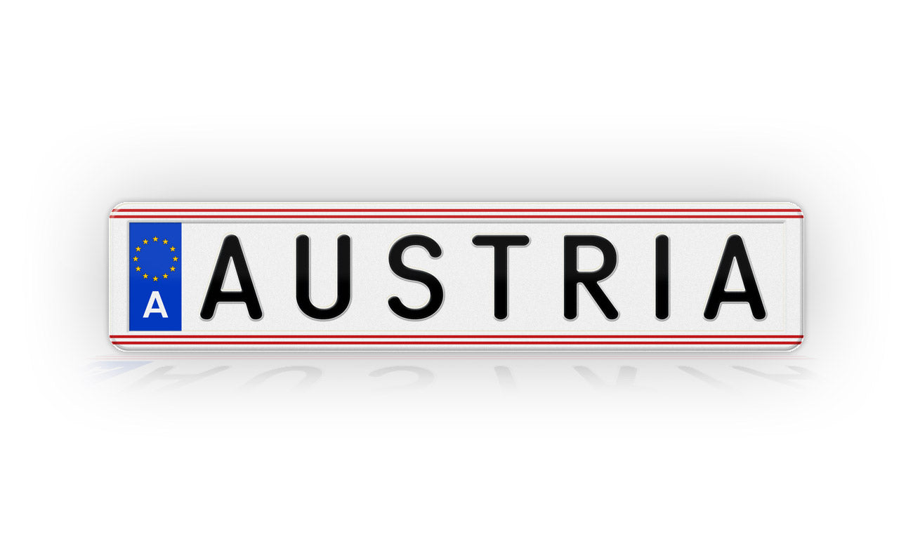 Personalized Austria European Style License Plate