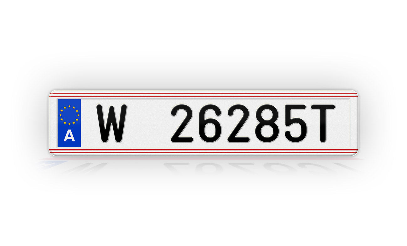 Personalized Austria European Style License Plate