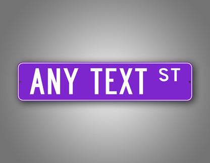 Purple Street Sign