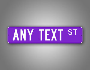 Purple Street Sign