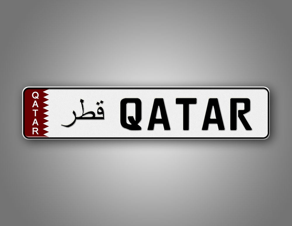 Personalized Qatar European Style License Plate