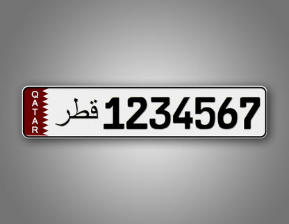 Personalized Qatar European Style License Plate