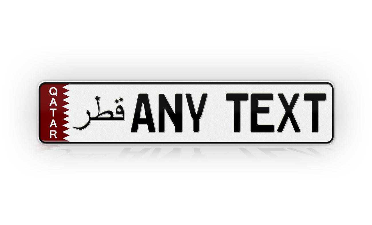 Personalized Qatar European Style License Plate