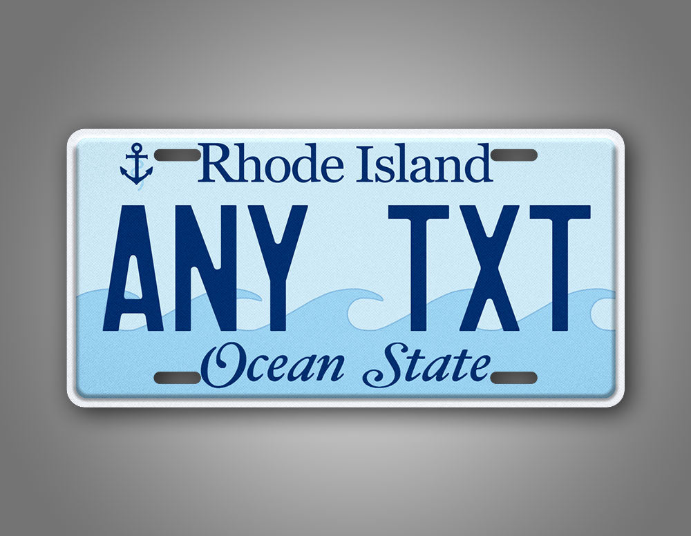 Personalized Rhode Island Novelty Ocean State License Plate