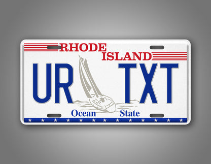 Custom Rhode Island Sailboat Novelty Personalized license Plate