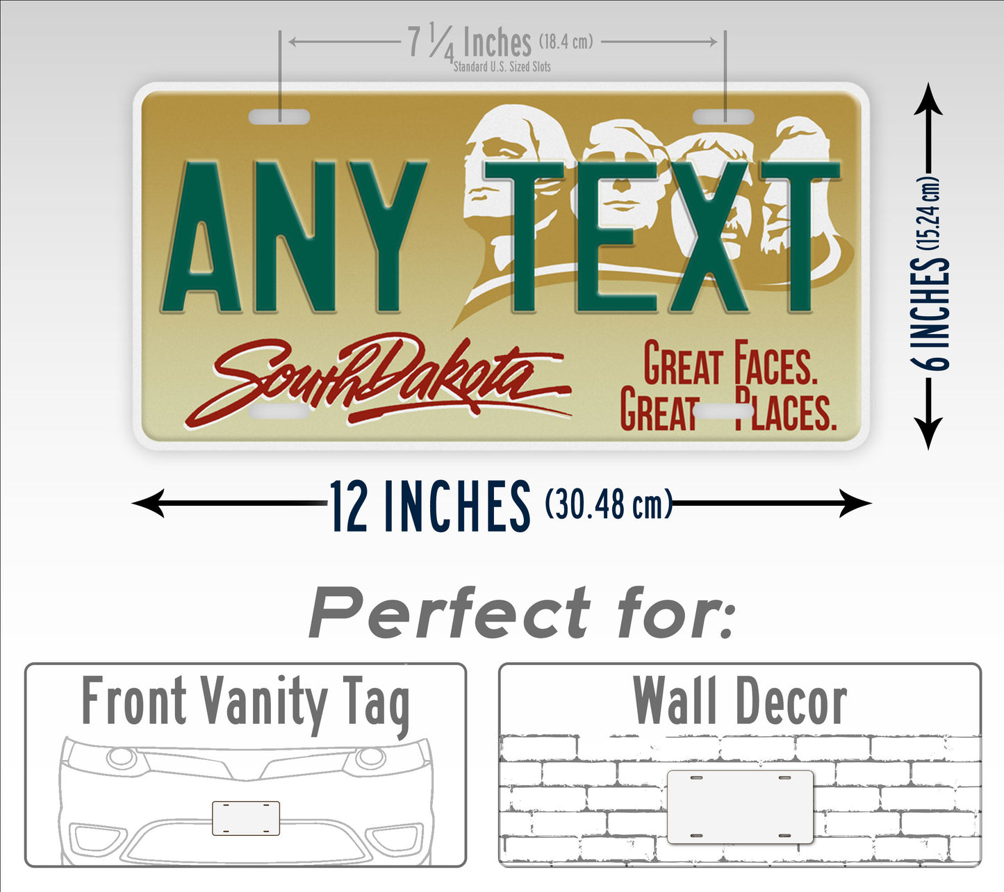 Personalized South Dakota 1991 1995 License Plate