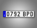Personalized Spain European Style License Plate
