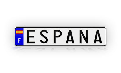 Personalized Spain European Style License Plate