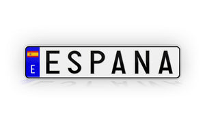 Personalized Spain European Style License Plate