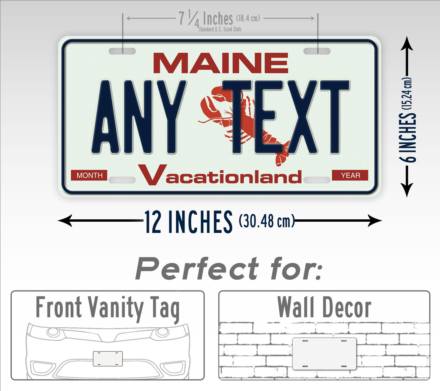 Custom 1990-1999 Maine "Vacationland" License Plate