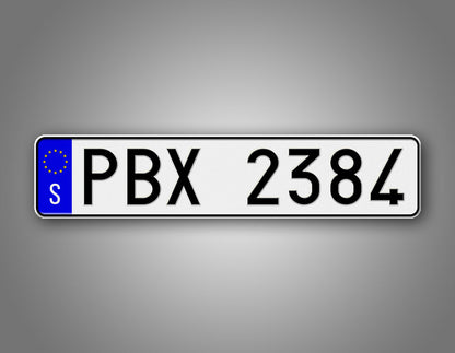 Personalized Sweden European Style License Plate