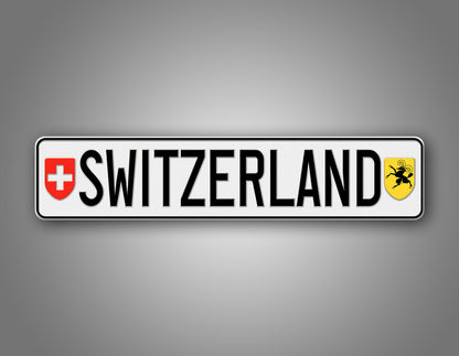 Personalized Switzerland European Style License Plate