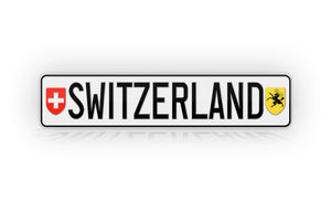 Personalized Switzerland European Style License Plate