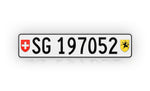 Personalized Switzerland European Style License Plate