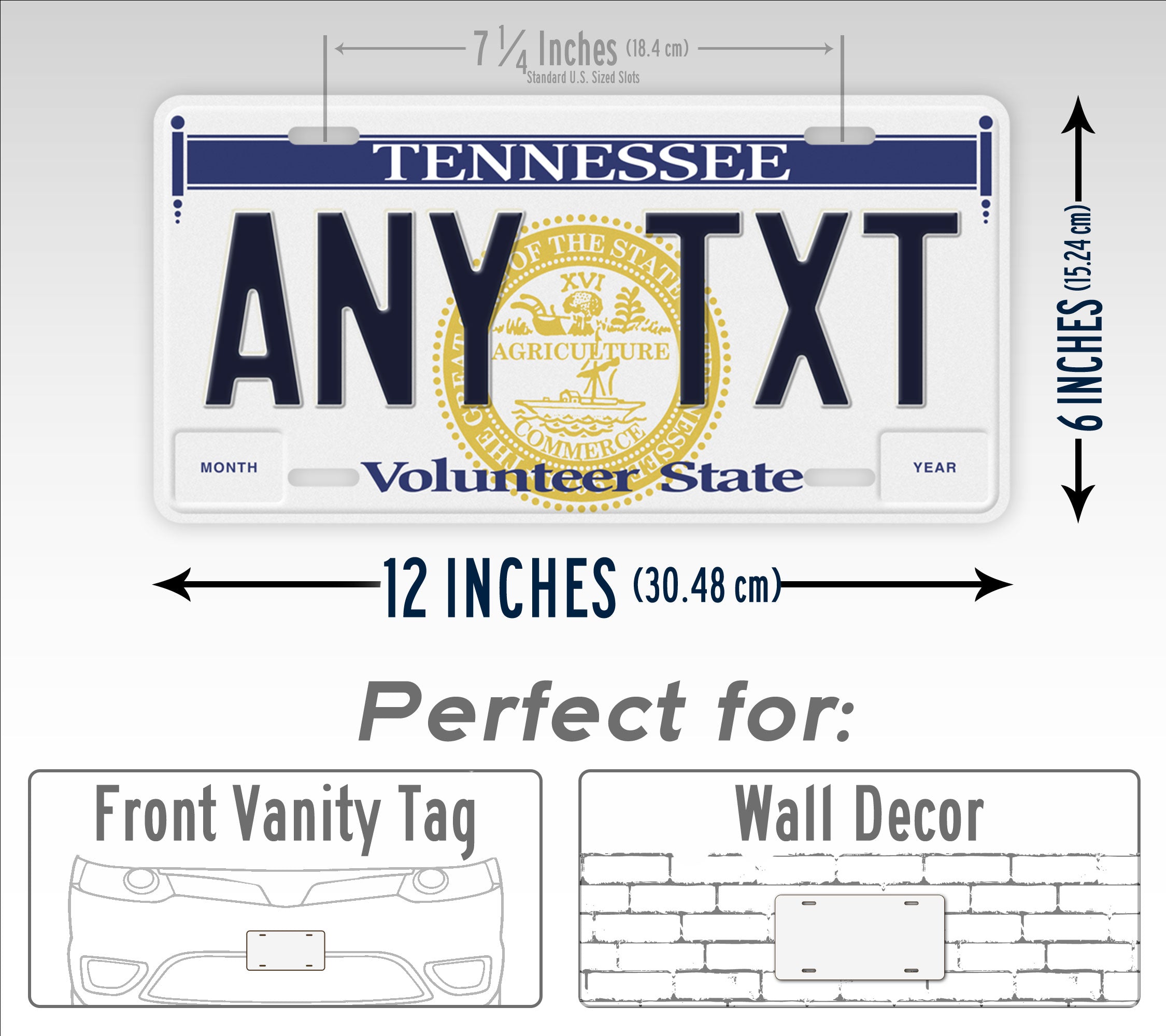 Personalized 1976-1982 Tennessee State Custom License Plate