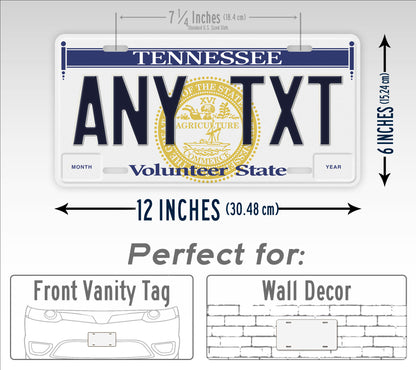 Personalized 1976-1982 Tennessee State Custom License Plate