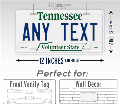 Personalized 1983-1987 Tennessee State Custom License Plate