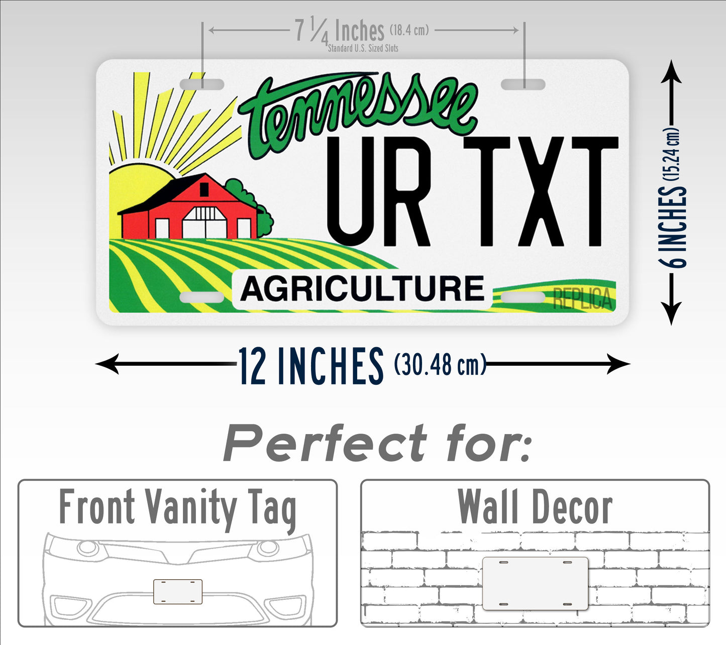 Custom Tennessee Agriculture Personalized License Plate