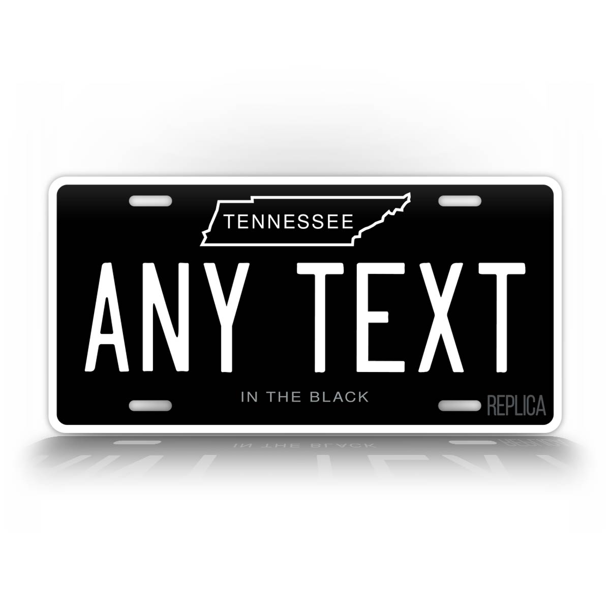 Custom Tennessee In The Black Personalized License Plate