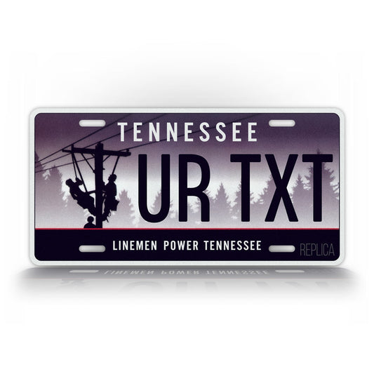 Customized Tennessee Lineman Power Novelty License Plate