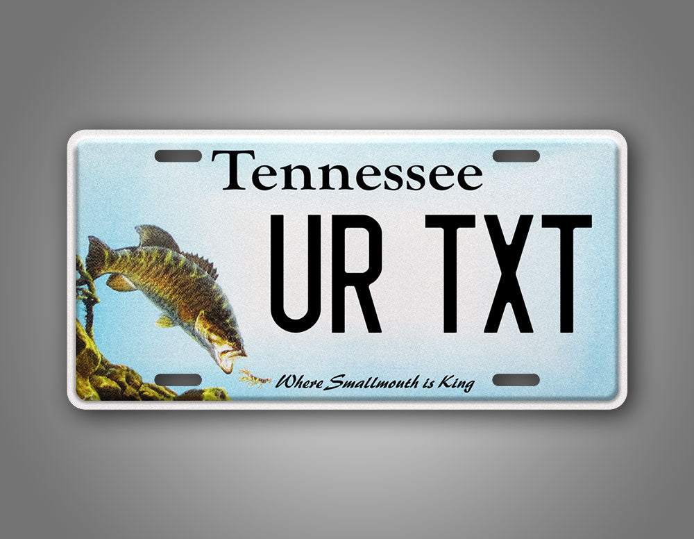 Tennessee Small Mouth Bass Fishing Personalized License Plate