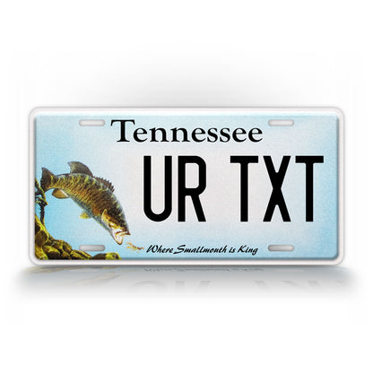 Tennessee Small Mouth Bass Fishing Personalized License Plate