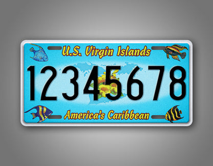 Custom US Virgin Islands 2006 2016 Novelty License Plate