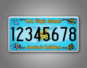 Custom US Virgin Islands 2006 2016 Novelty License Plate
