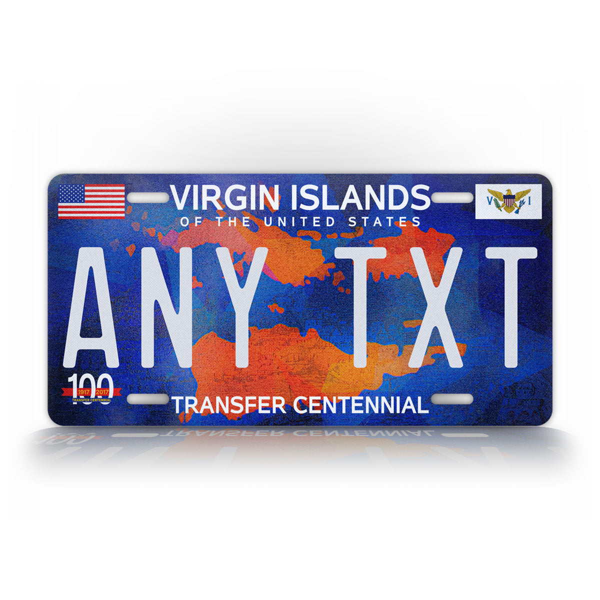 US Virgin Islands Transfer Centennial Personalized License Plate