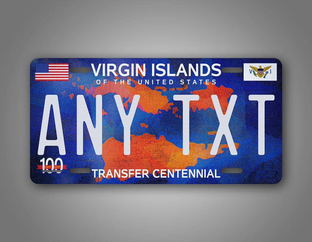 US Virgin Islands Tranfer Centennial Personalized License Plate