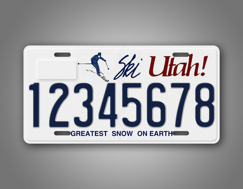 Personalized 1993-2007 Utah State Custom License Plate