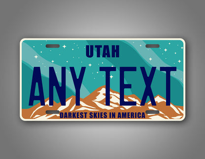 Custom Utah Darkest Skies In America Personalized License Plate